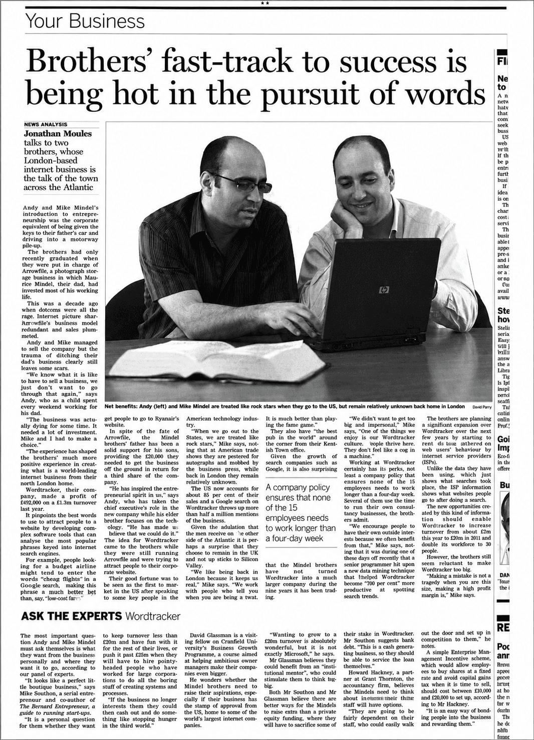 Financial Times article about Wordtracker